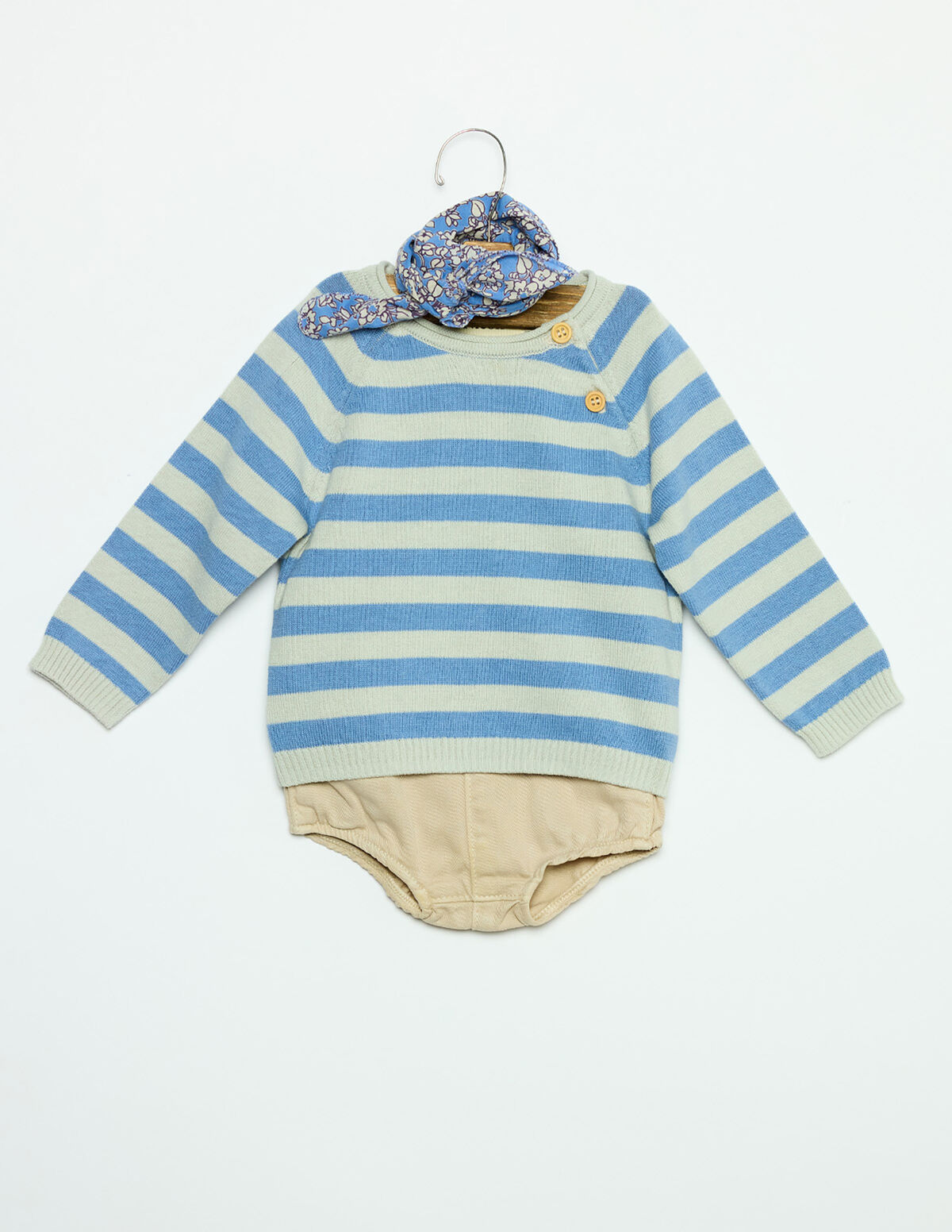 WHITE DENIM BLOOMERS