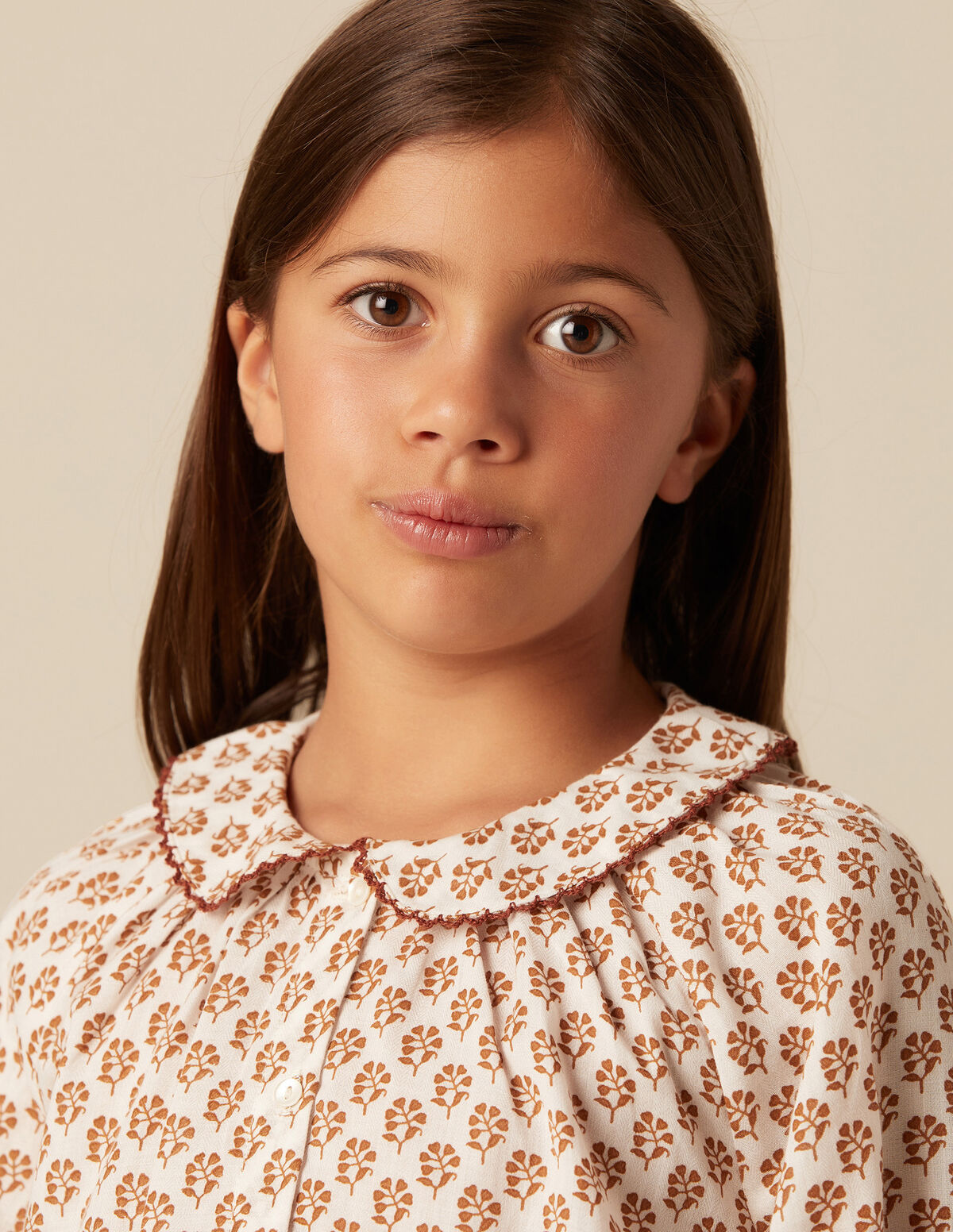 ECRU FLOWER PRINT SHIRT