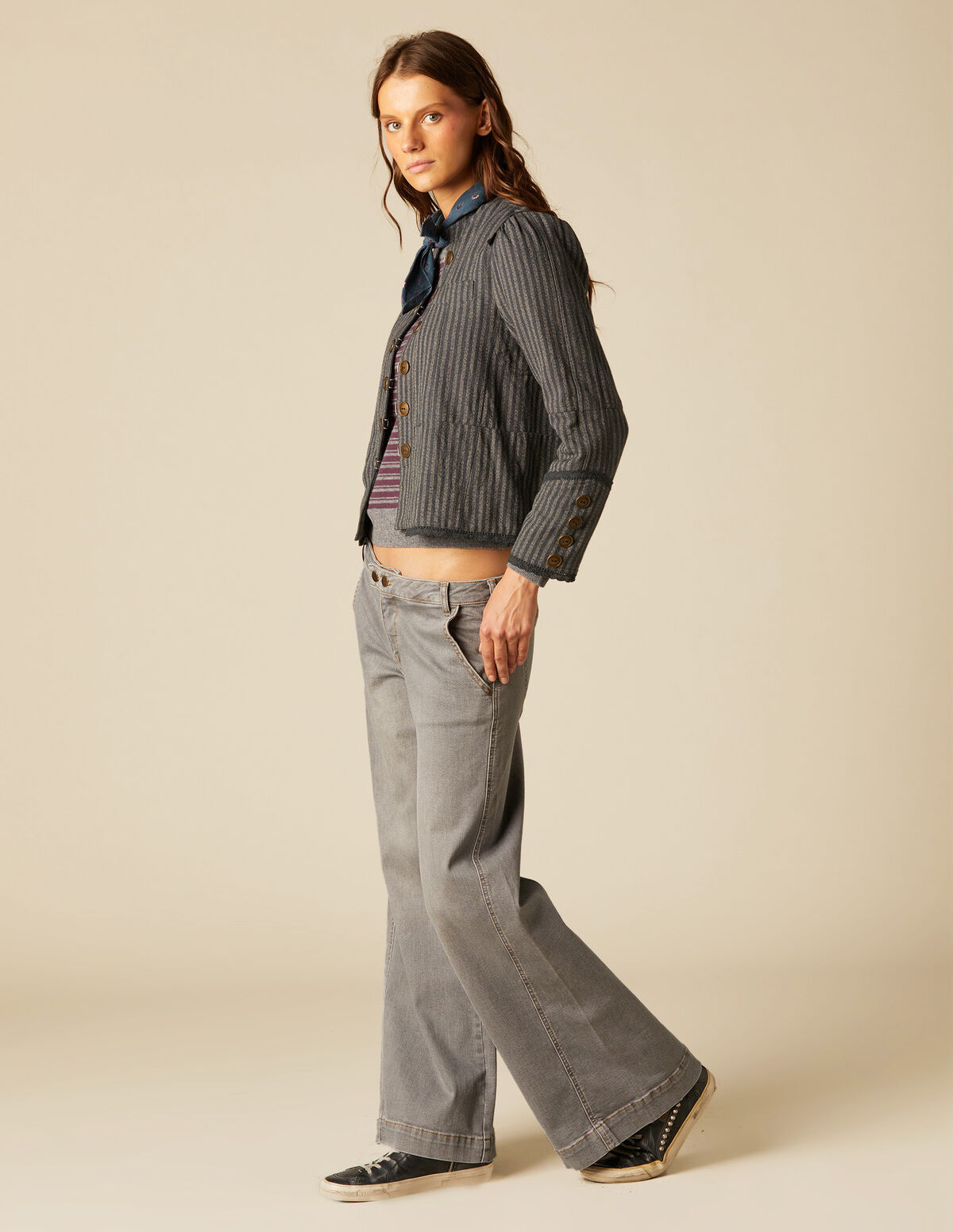 GREY STRIPED JACKET