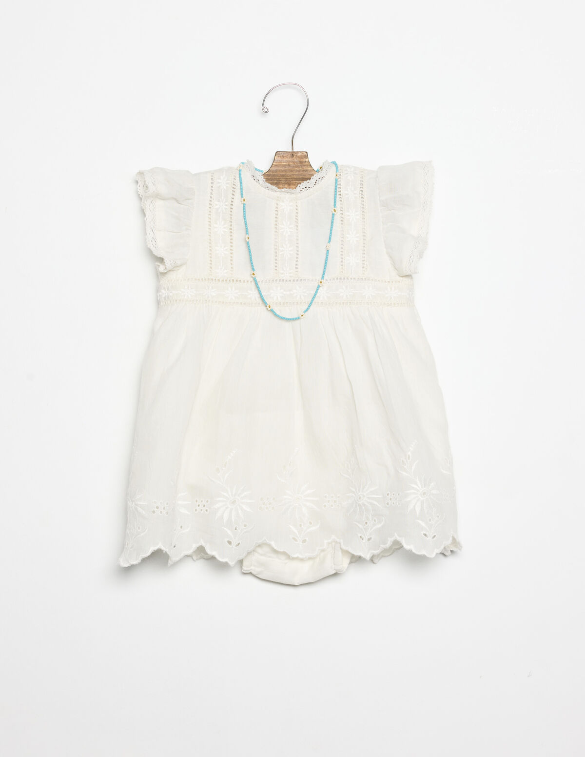 VESTIDO &Eacute;CRU BORDADO