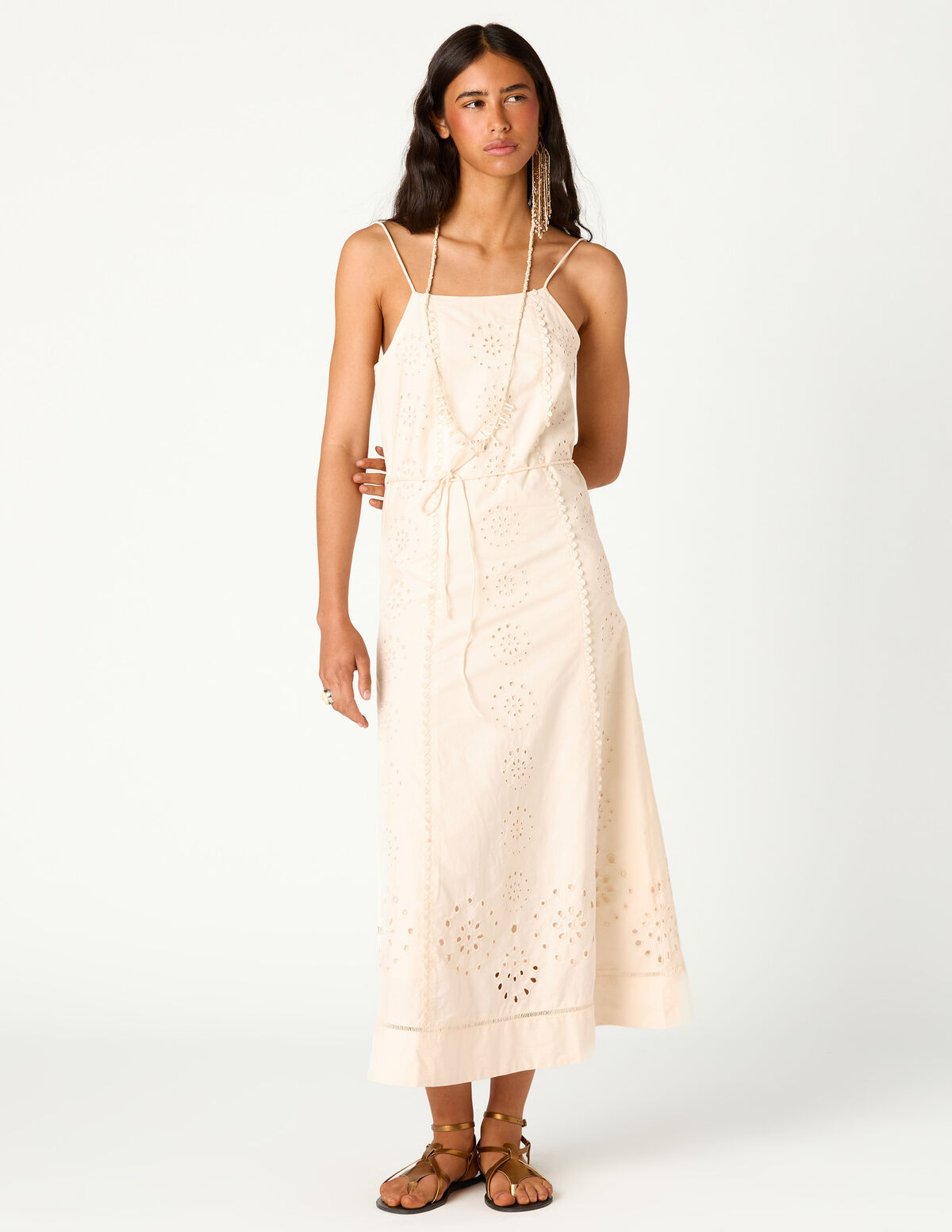 ROBE BRODERIE AJOUR&Eacute;E