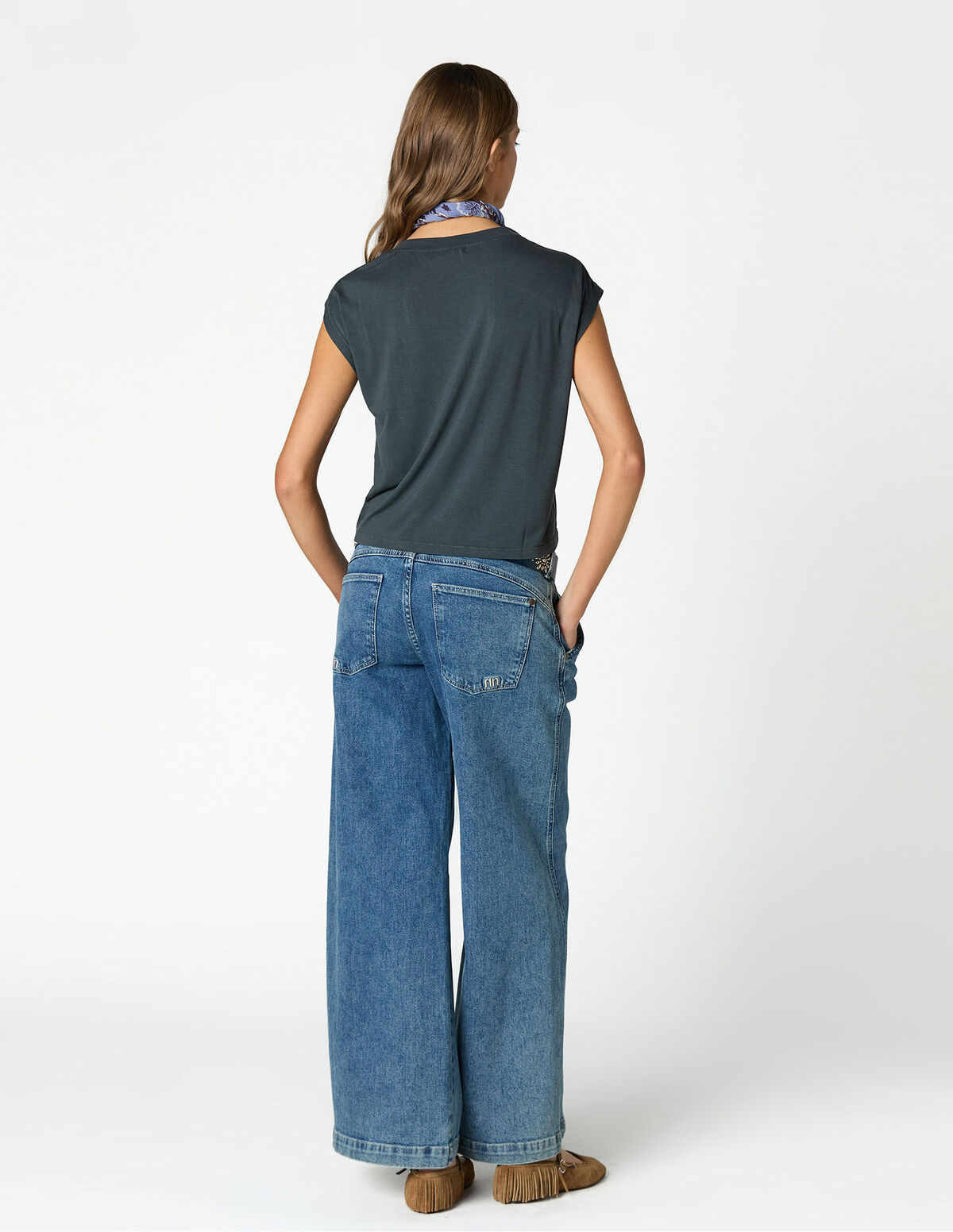 BLUE NN EMBROIDERED TROUSERS