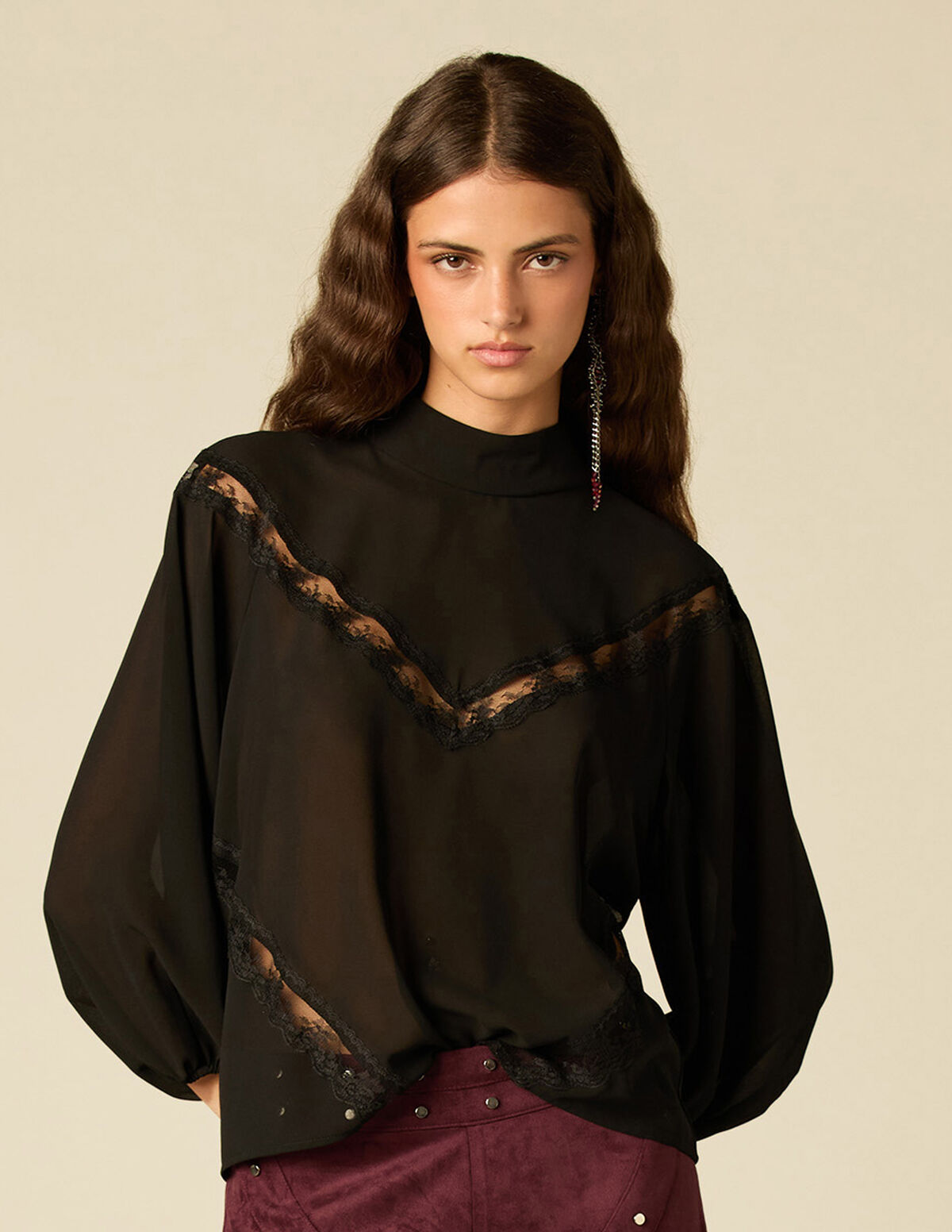 CHEMISE DENTELLE NOIRE