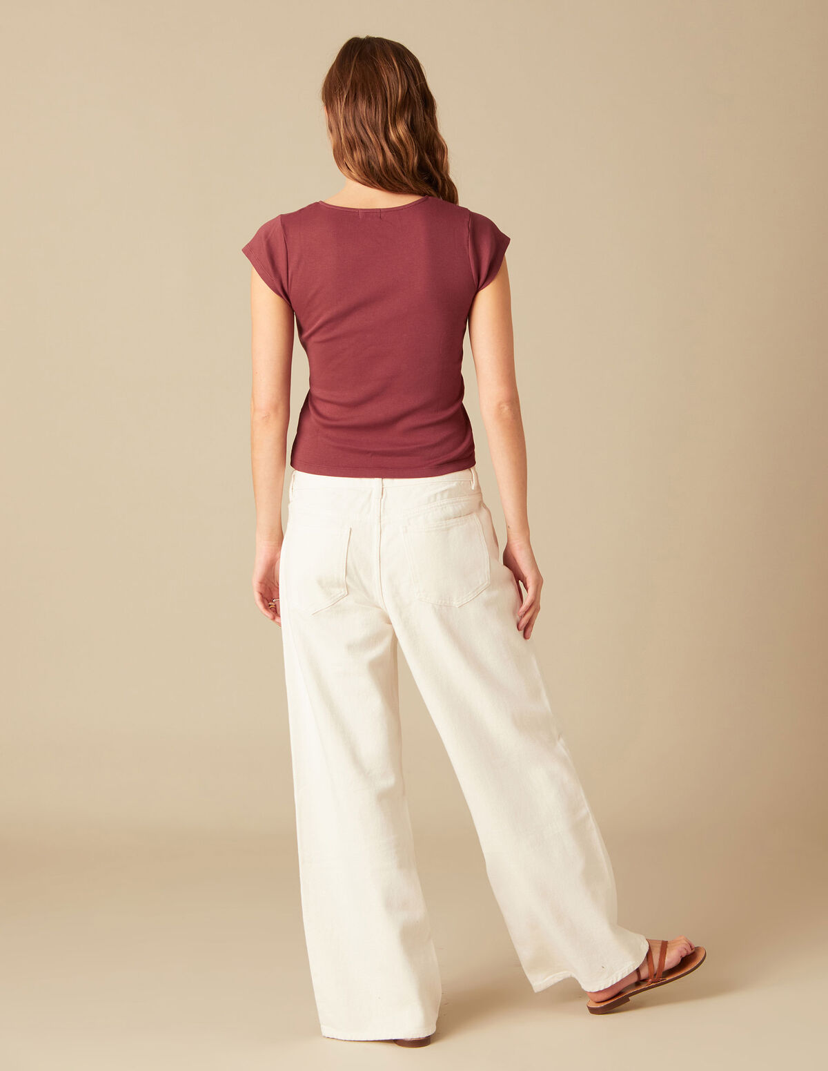 WHITE SEAMED TROUSERS
