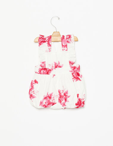 Pink toile de Jouy flounced playsuit - View all > - Nícoli