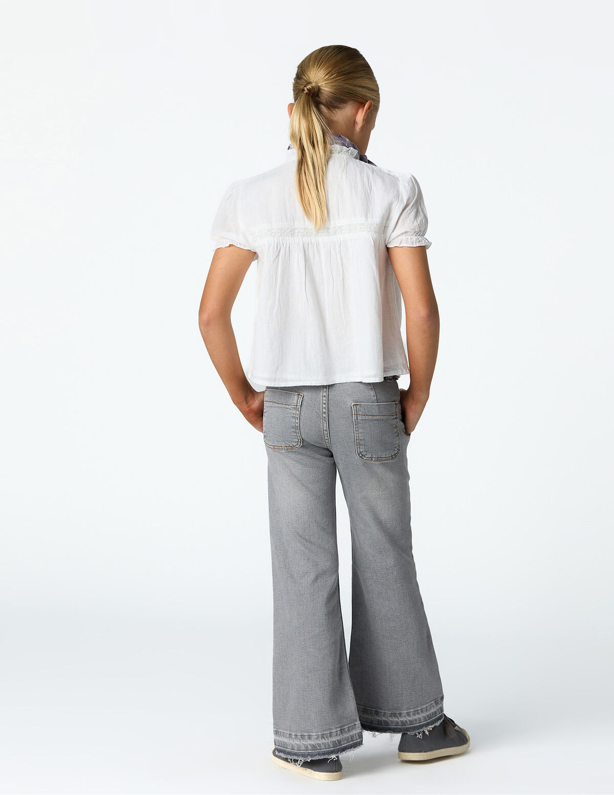 Pantal&oacute;n wide leg vaquero azul