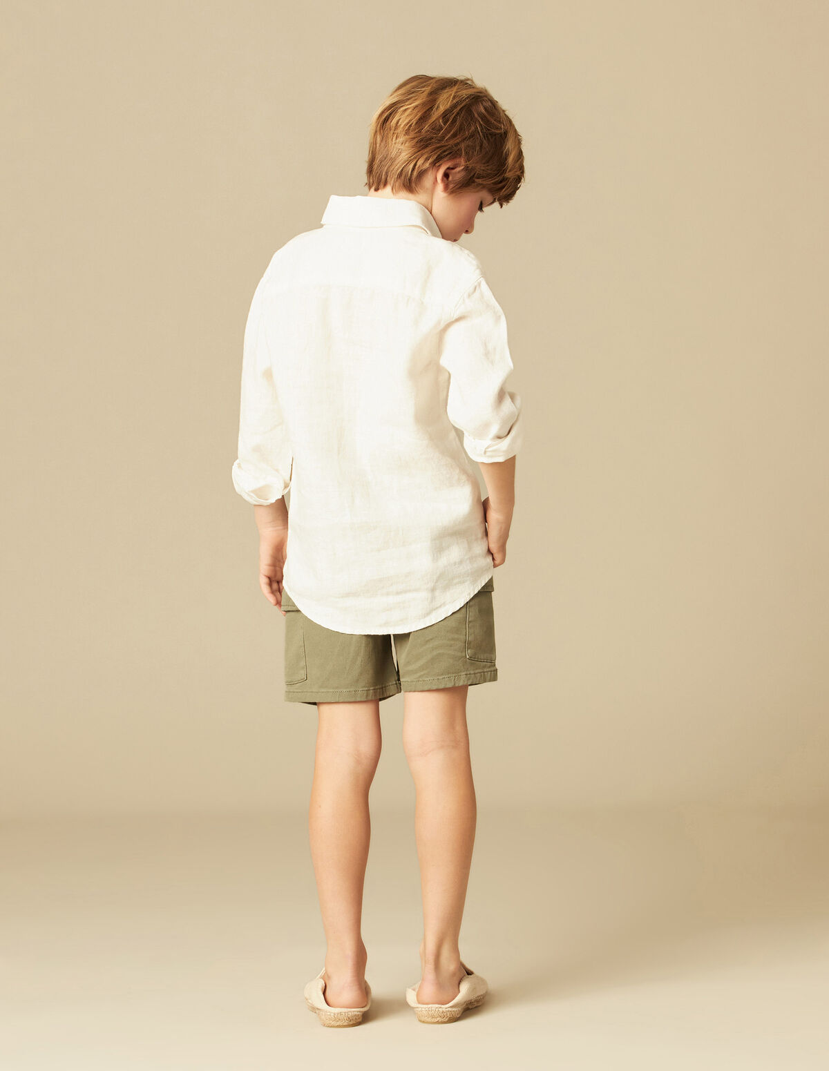 KHAKI CARGO BERMUDA SHORTS