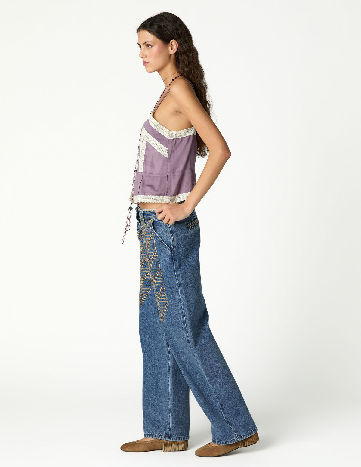 TOP RENDA VINTAGE CAPPUCINO